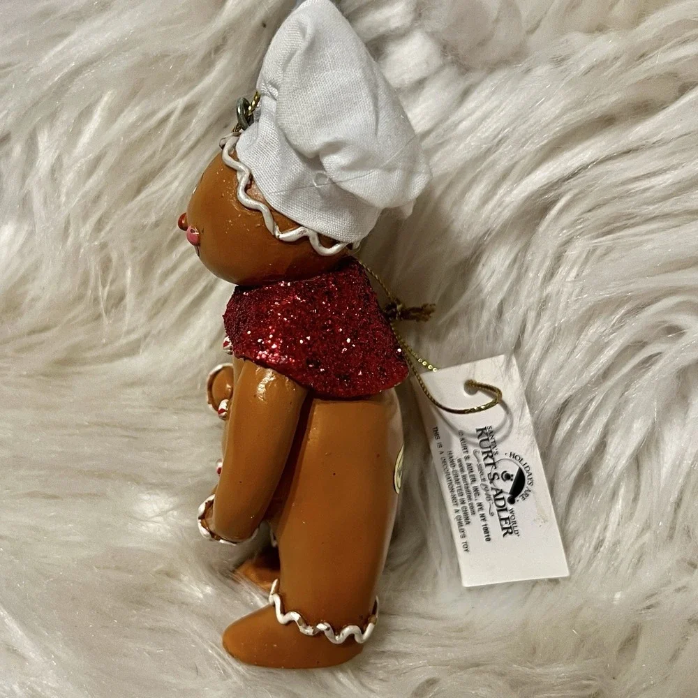 Vintage Kurt S Adler Gingerbread Man Ornament Chief Baking‎ Spoon 5